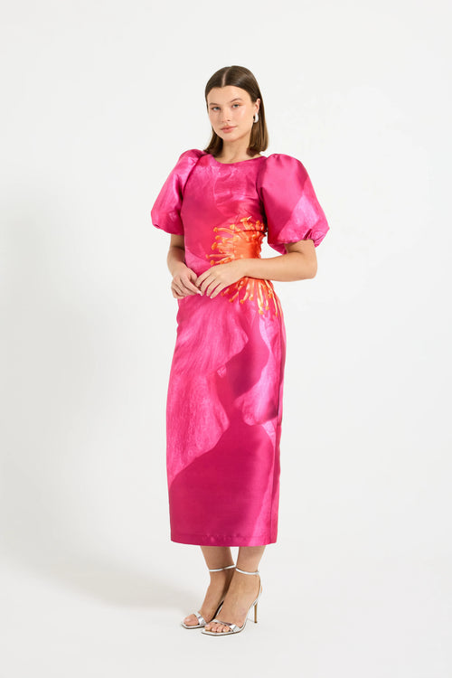 Thea Sleeve Midi : Pink Camellia