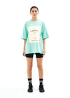 FULL OUT TEE IN AQUA