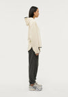 SHERPA HOODIE IN PEARLED IVORY