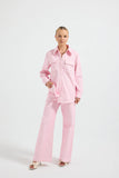 CHARLI DENIM PANT- POWDER PINK