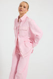 CHARLI DENIM PANT- POWDER PINK