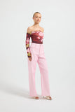 CHARLI DENIM PANT- POWDER PINK