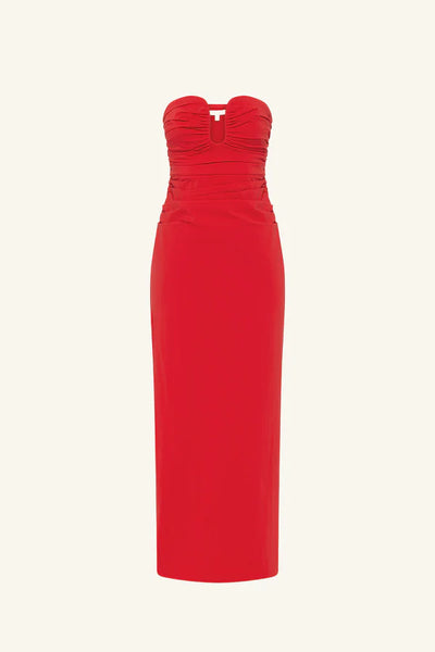 Campbell Strapless U Wire Maxi Dress - Goji