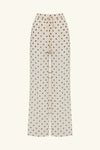 Houston Sheer Drawstring Pant - Blanc Polka