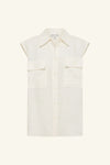 Wellington Sleeveless Shirt - Ivory