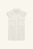 Wellington Sleeveless Shirt - Ivory