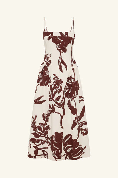 Emmett Square Neck Panelled Midi Dress