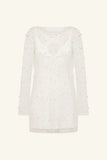 Opaline Sheer Pearl Mini Dress