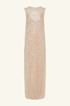 Everly High Neck Sleeveless Maxi Dress - Macadamia