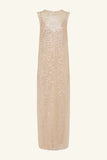 Everly High Neck Sleeveless Maxi Dress - Macadamia