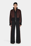 ROSIE ZIP UP JUMPER BLACK CHOC 2-TONE