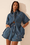 Raquel High Waisted Flared Short