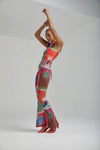 MESH MAXI DRESS - ROYAL MONTAGE