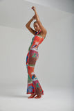 MESH MAXI DRESS - ROYAL MONTAGE