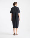 SS ZIP FRONT DRESS- FRENCH NAVY