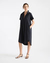 SS ZIP FRONT DRESS- FRENCH NAVY