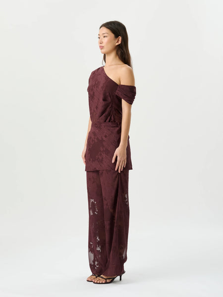Marcel Top- Mulberry Jacquard