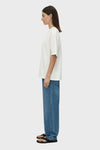 ELIASSON MONOGRAM TEE- SOFT WHITE/FOREST