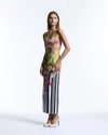 MIXED FLORAL CANOPY BEADED COLUMN SKIRT