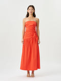 Rene Tie Dress- Poppy