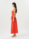 Rene Tie Dress- Poppy