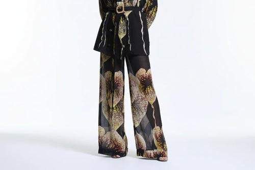 ARISTOLOCHIA ORGANZA WIDE LEG PANTS