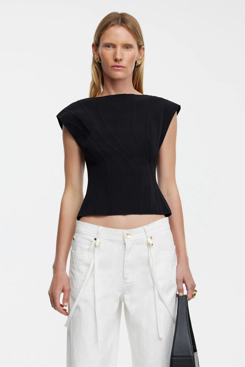 TREVEN TOP- BLACK