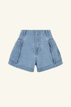 Stella Patch Pocket Shorts - Mid Blue