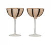 APERITIVO SET OF 2 GLASS COUPE | NUDE/BLACK