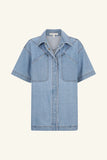 Stella Short Sleeve Shirt - Mid Blue