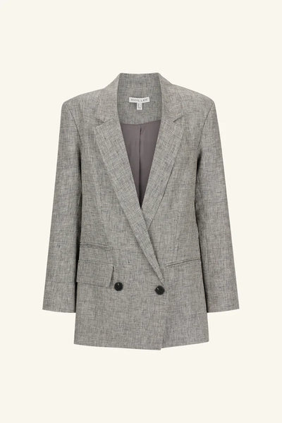 Elliot Double Breasted Blazer - Concrete