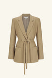Irena Oversized Belted Blazer - Oak