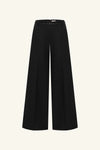 Otis Wide Leg Belted Pant - Black