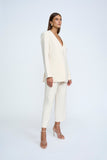 MILANO V NECK BLAZER-CREME