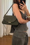 THE PAMELA BAG OLIVE CROC