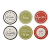 Social Ceramic Coaster 10cm 6 Asst