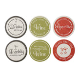 Social Ceramic Coaster 10cm 6 Asst