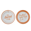 Social Ceramic Plate 16cm 2 Asst