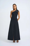 BLACK TIE BOW GOWN - BLACK