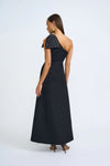 BLACK TIE BOW GOWN - BLACK