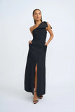 BLACK TIE BOW GOWN - BLACK