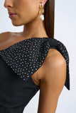 BLACK TIE BOW GOWN - BLACK