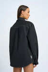 MIDNIGHT POCKET SHACKET - BLACK IVORY