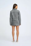 REBEL CROP DENIM JACKET - GREY STONE WASH