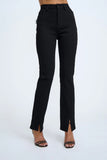 TWIST SPLIT SKINNY JEAN - BLACK