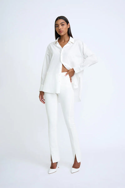 TWIST SPLIT SKINNY JEAN - WHITE