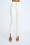 TWIST SPLIT SKINNY JEAN - WHITE