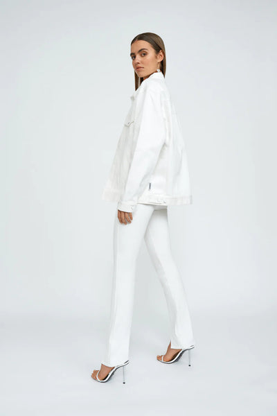 TWIST SPLIT SKINNY JEAN - WHITE