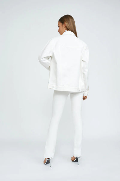 TWIST SPLIT SKINNY JEAN - WHITE