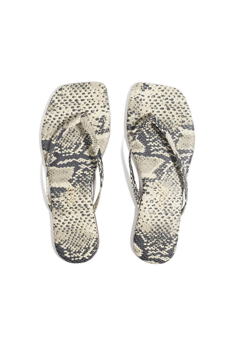Canvas Platform Smoking Slipper- Grey